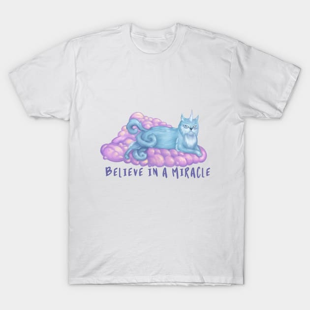 Cat - Unicorn(believe in a miracle) T-Shirt by Broken_Words